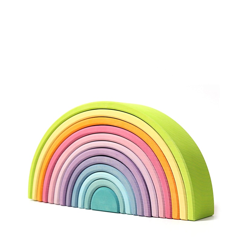 Large Wooden Rainbow – Pastel
