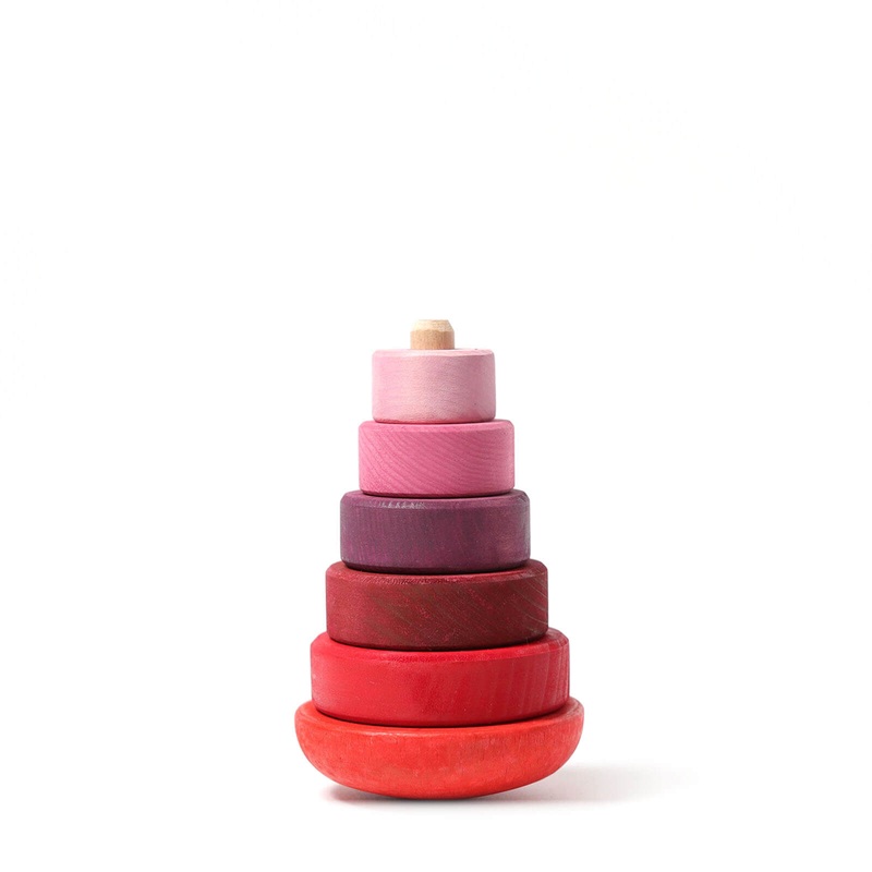 Wooden Wobbly Stacking Tower – Pink