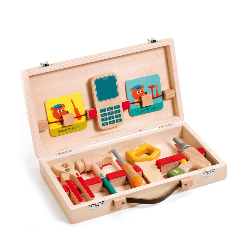 Wooden Tool Box Set – Super Bricolo