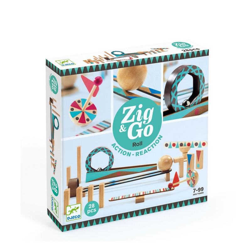 Zig and Go Construction Game – Roll 28 Pieces