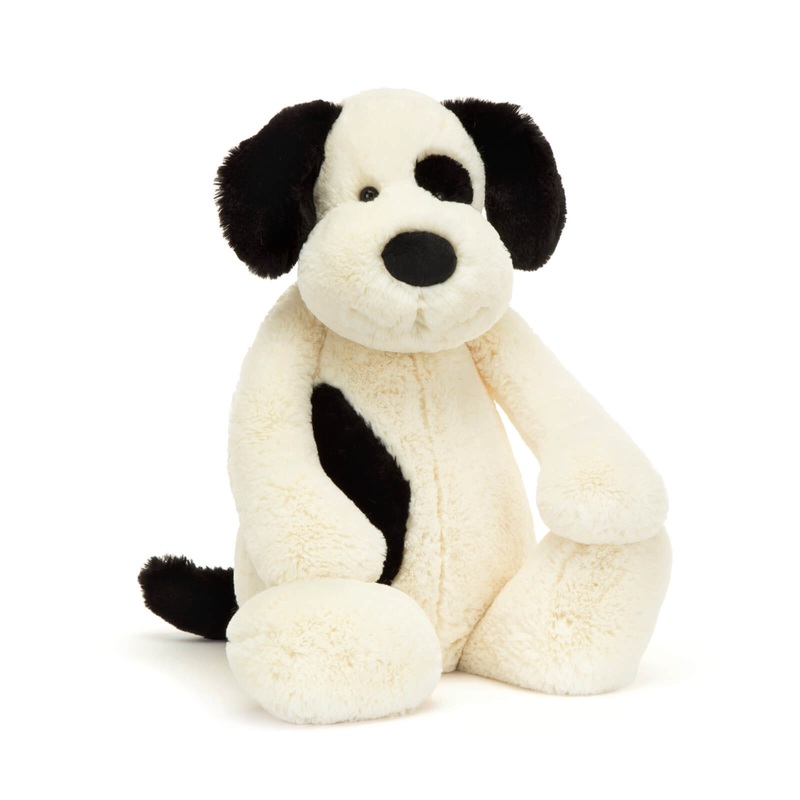 Really Big Bashful Black and Cream Puppy