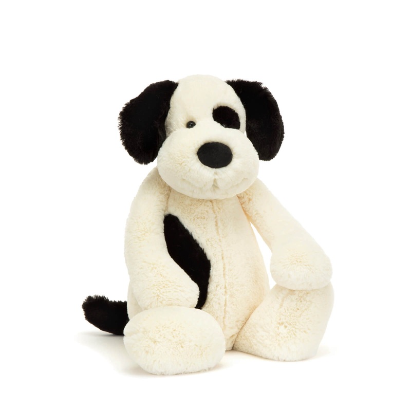 Big Bashful Black and Cream Puppy