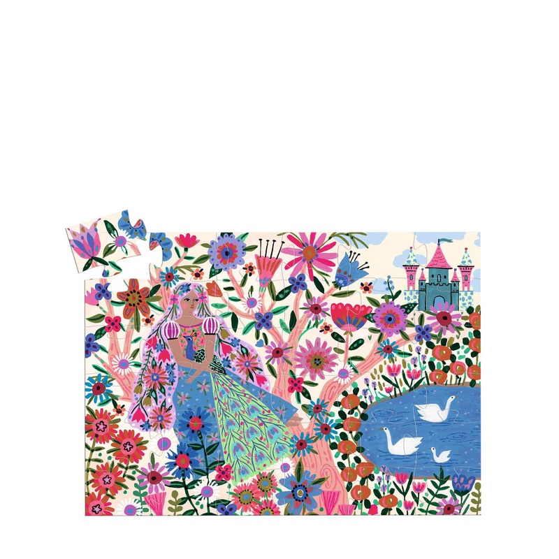 36 Piece Puzzle – The Princess and Her Peacock