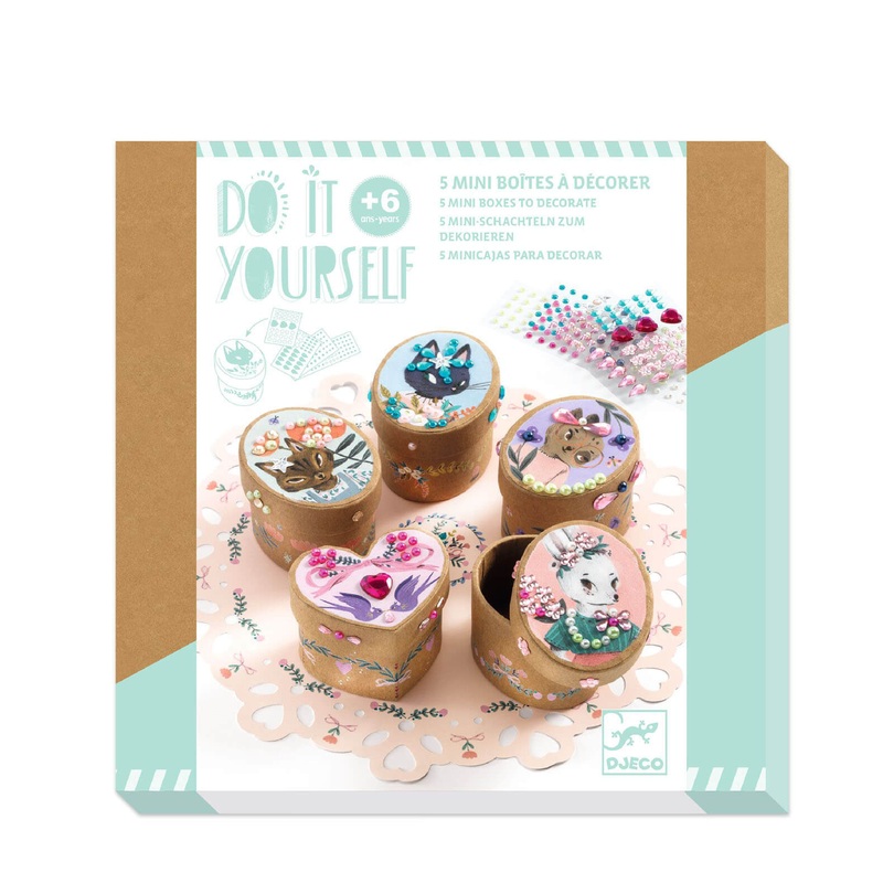 Do It Yourself Mosaics Craft Set – 5 Adorable Mini Boxes