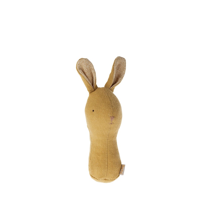 Lullaby Friends Bunny Rattle – Dusty Yellow
