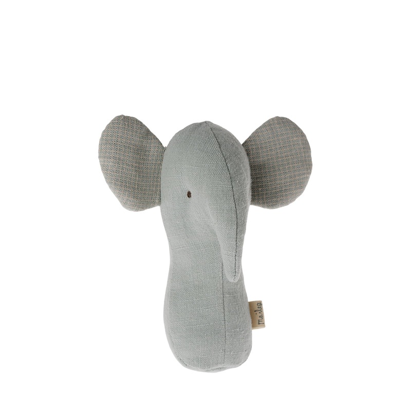 Lullaby Friends Elephant Rattle – Light Dusty Blue
