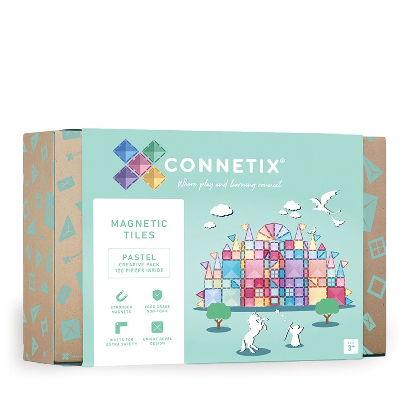 Magnetic Tiles Pastel Creative Pack – 120 Pieces