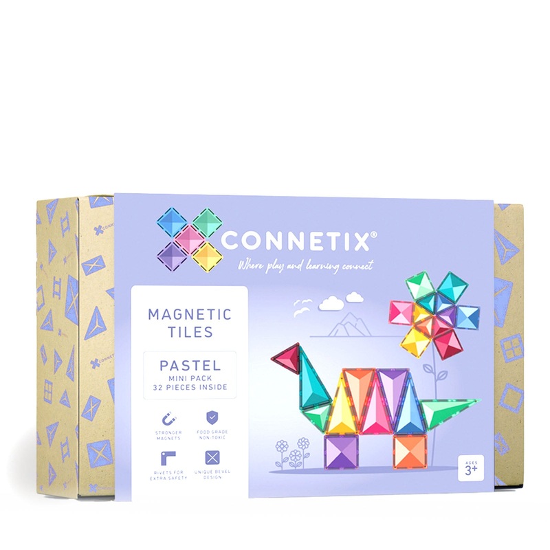 Magnetic Tiles Pastel Mini Pack – 32 Pieces