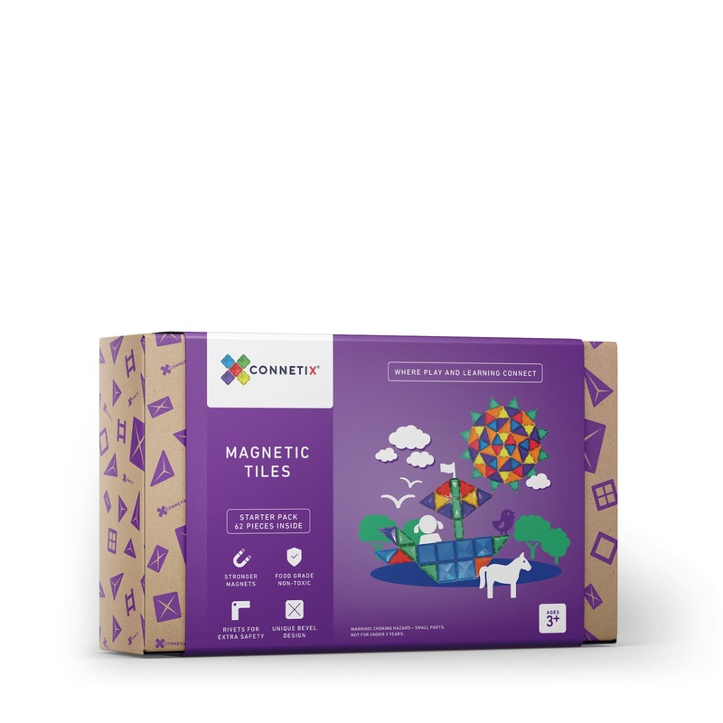 Magnetic Tiles Rainbow Ball Run Expansion Pack – 66 Pieces