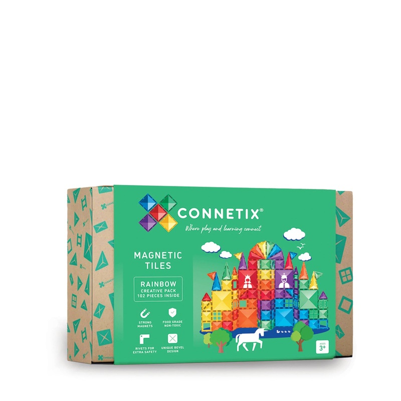 Magnetic Tiles Rainbow Creative Pack – 102 Pieces