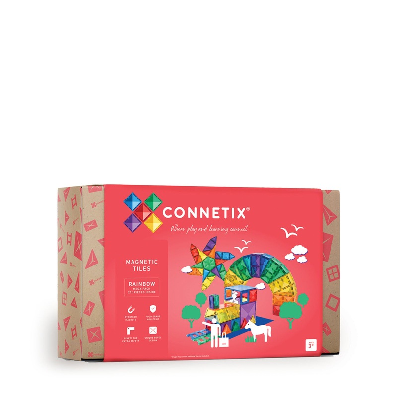 Magnetic Tiles Rainbow Mega Pack – 212 Pieces