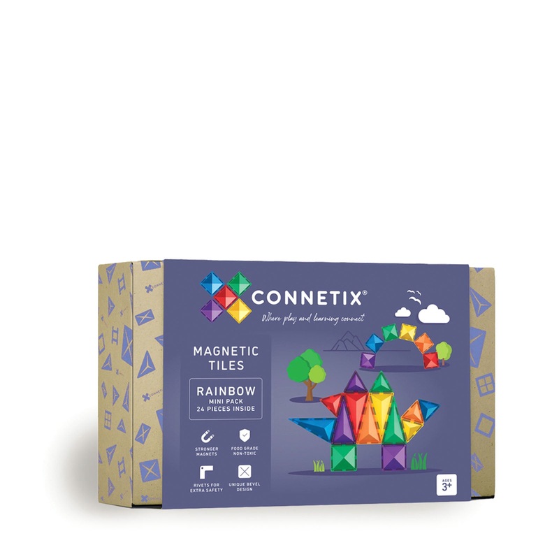 Magnetic Tiles Rainbow Mini Pack – 24 Pieces