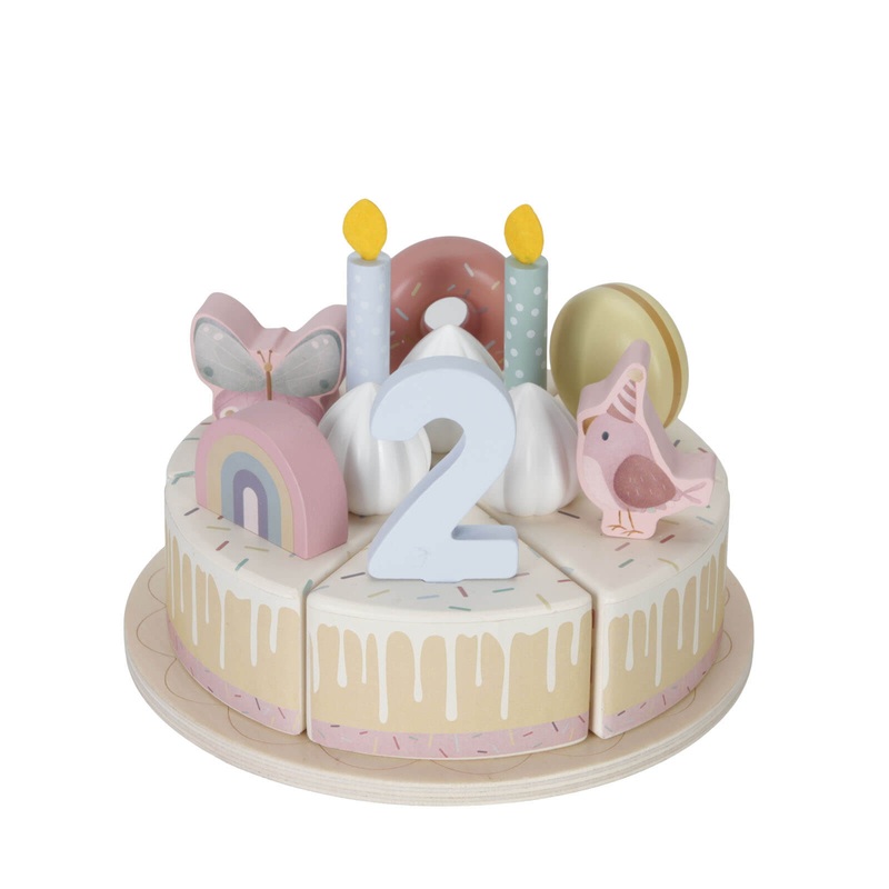 Wooden Birthday Cake – Pink