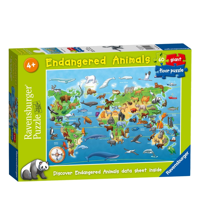 Endangered Animals – Giant Floor Puzzle 60 Piece