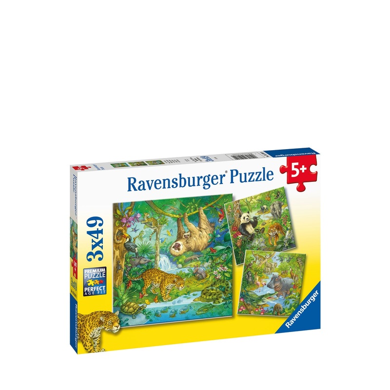 Jungle Fun – 3 x 49 Piece Puzzles