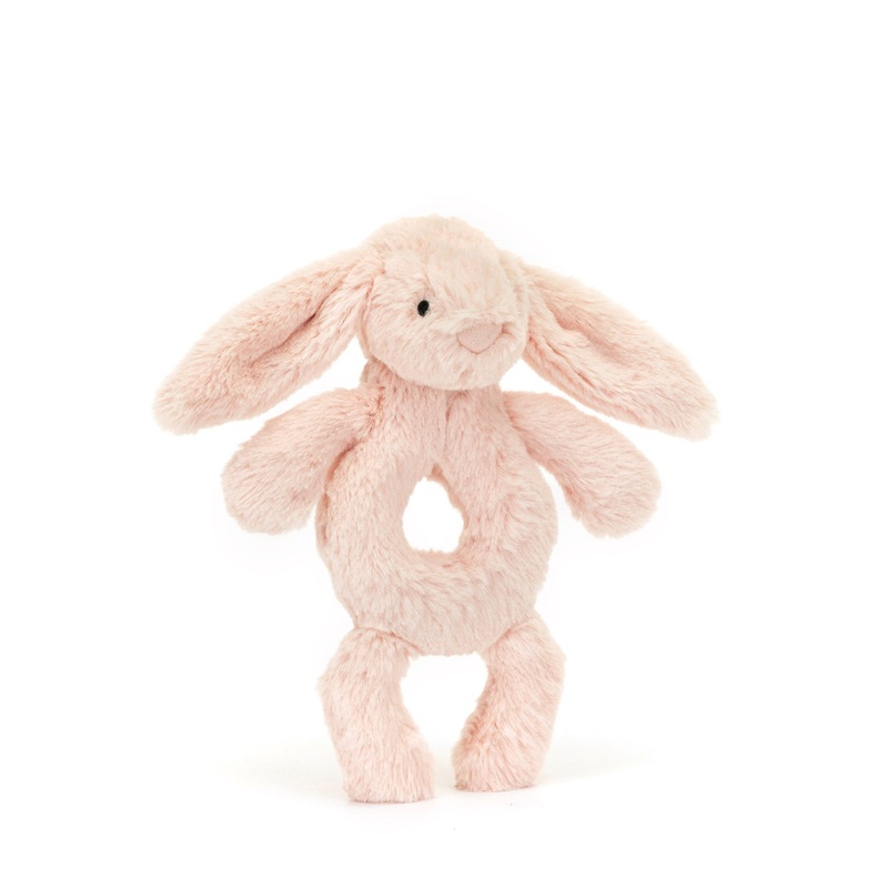 Bashful Bunny Ring Rattle Blush