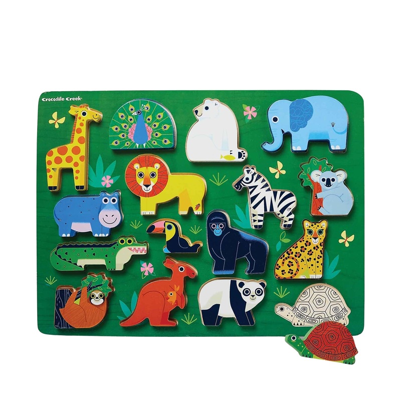 Lets Play 16 Piece Wooden Puzzle – Zoo
