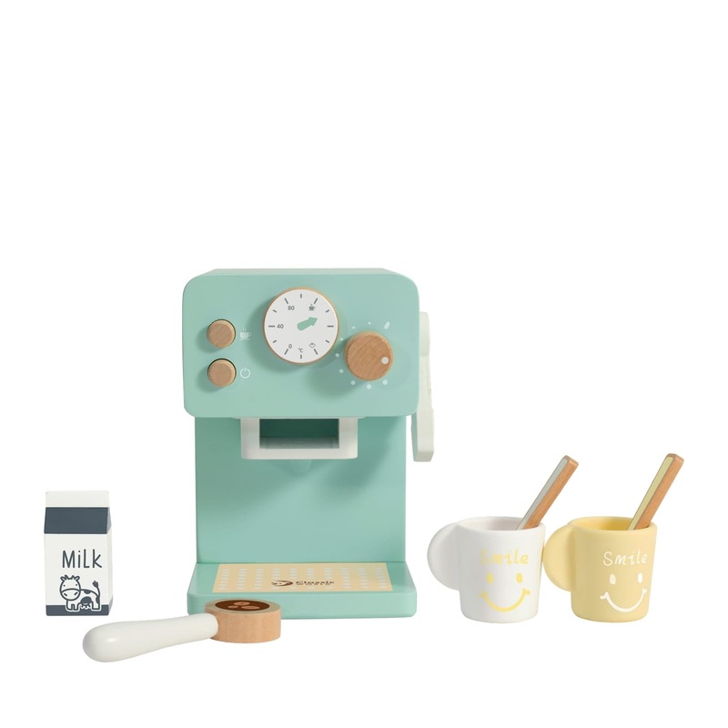 Wooden Coffee Machine Set