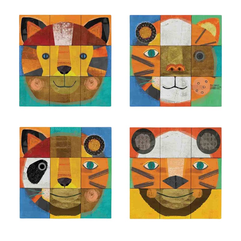 Wooden Puzzle Blocks – Make A Face