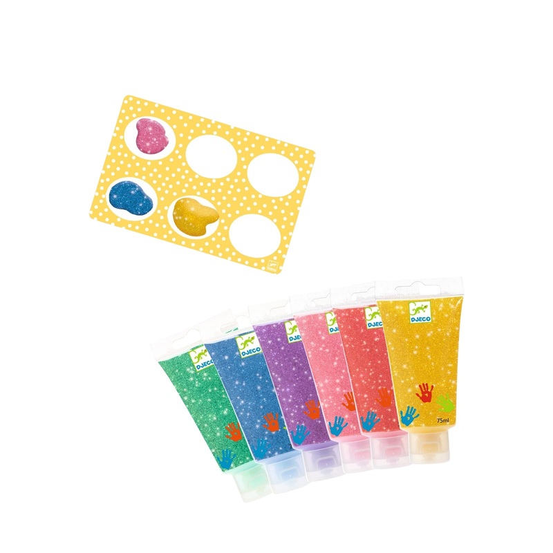 6 Finger Paints Tubes – Glitter