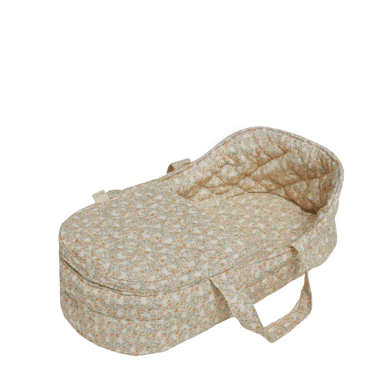 Dinkum Doll Quilted Carry Cot – Garden Floral