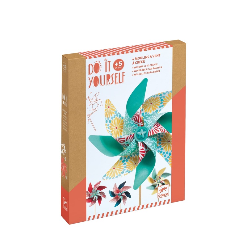 Do It Yourself Craft Set – 4 Windmills
