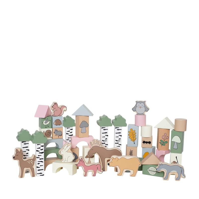 50 Wooden Building Blocks – Forest