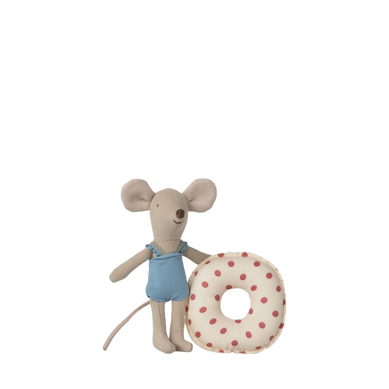 Beach Mouse with Float – Little Sister – Red Dot