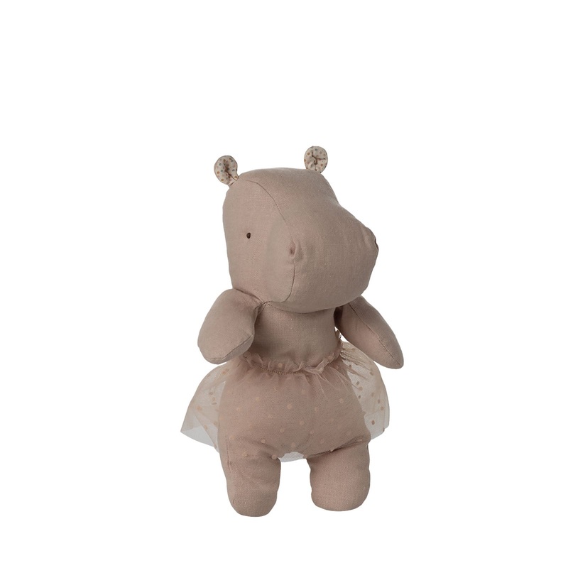 Safari Friends Hippo with Skirt – Small – Soft Rose