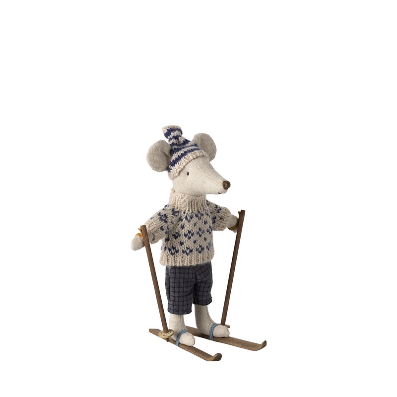 Winter Mouse With Ski Set – Dad – Blue