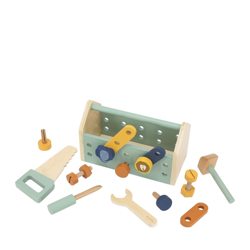 Wooden Toolbox and Tools