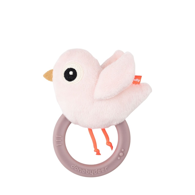 Sensory Rattle with Teether – Birdee Powder