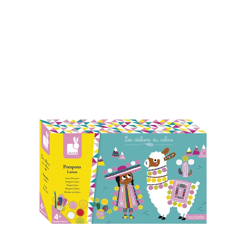 Llama Stick Pom Poms Craft