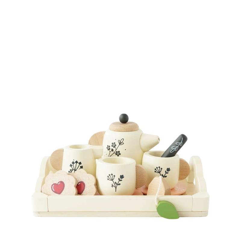 Wooden Tea Set and Tray