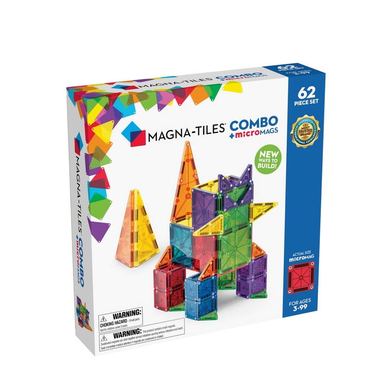 Combo Classic Tiles with microMAGS – 62 Piece Combo Set