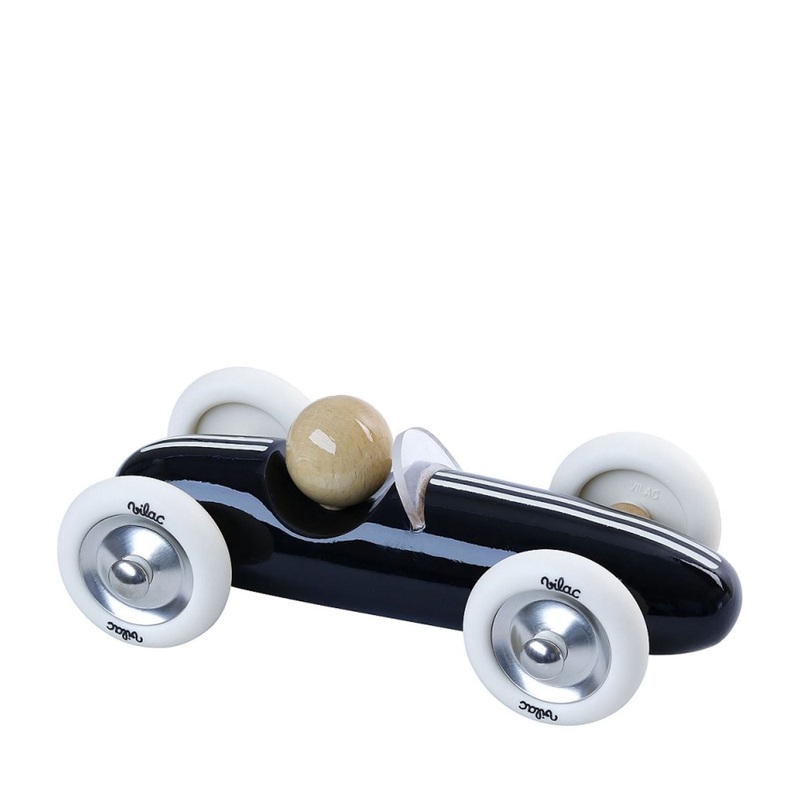 Vintage Wooden Race Car Grand Prix Black