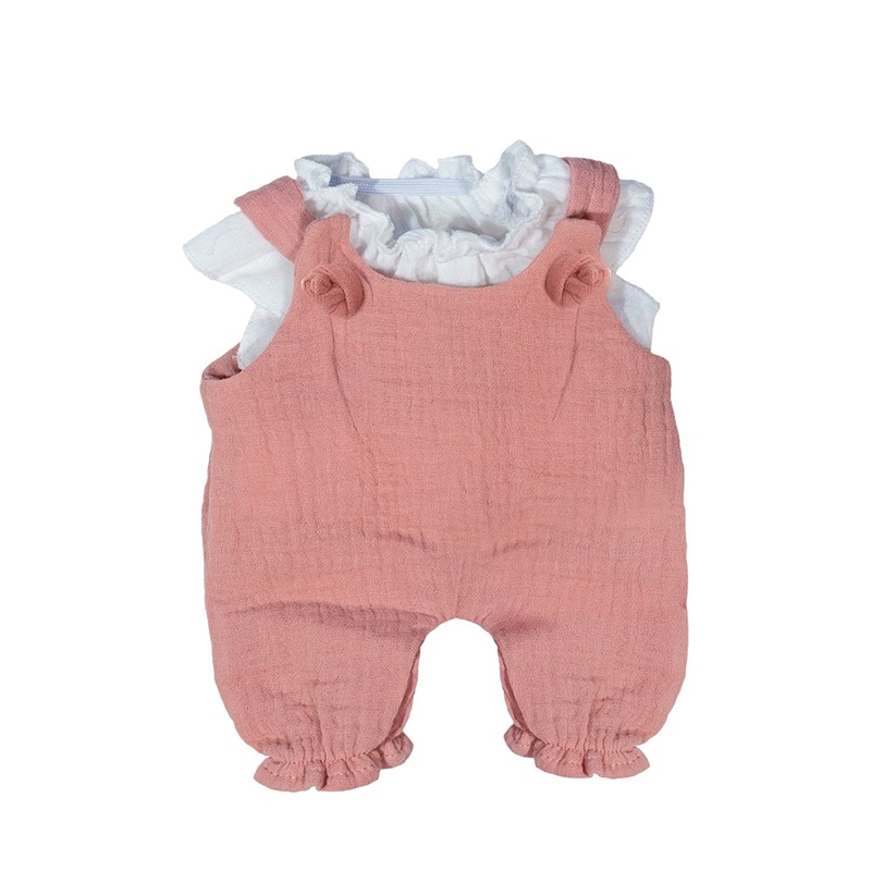 Doll Outfit Pink Overalls and Blouse – 32cm