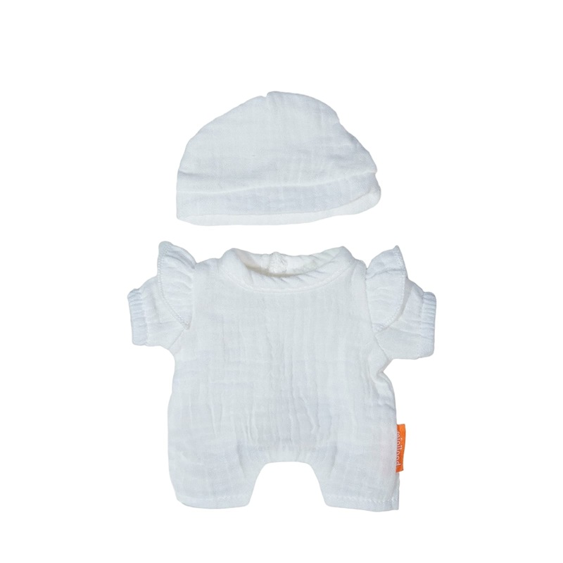 Doll Outfit White Pyjamas with Hat – 21cm