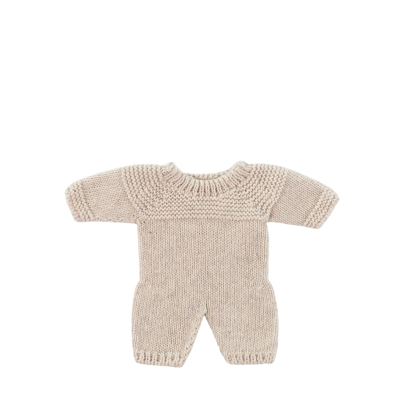 Knitted Doll Pyjamas Beige – 21cm