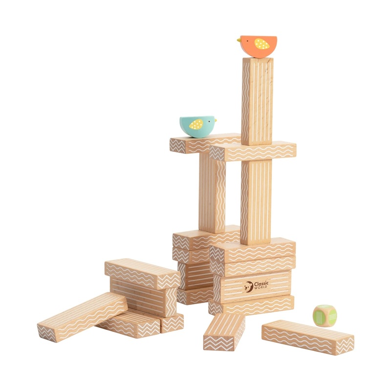 Birds Wooden Blocks Stacking Game