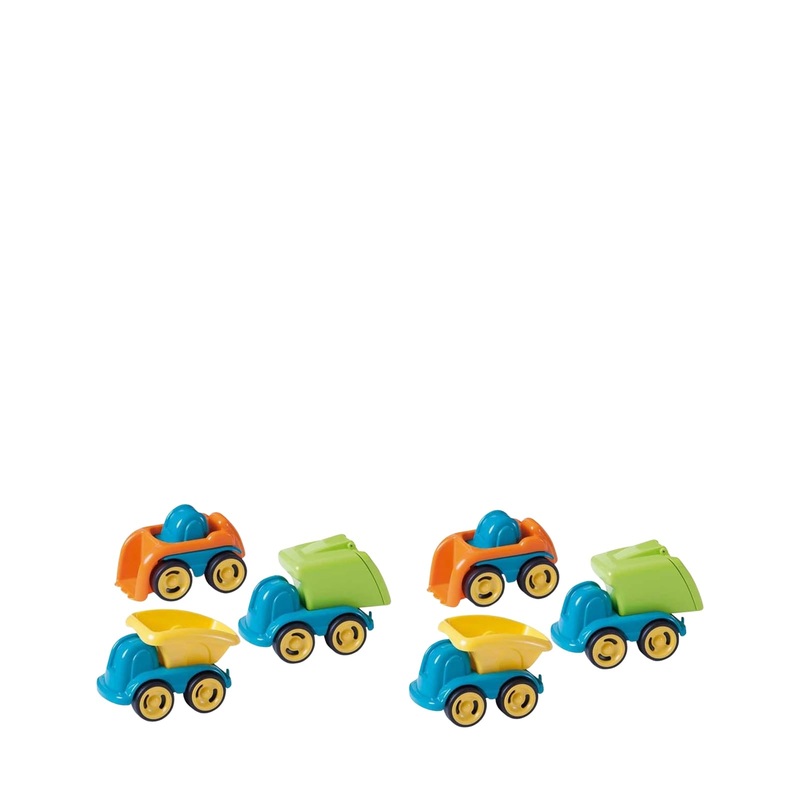 Minimobil Dumpy Mixed Trucks 18cm – 6 Pieces