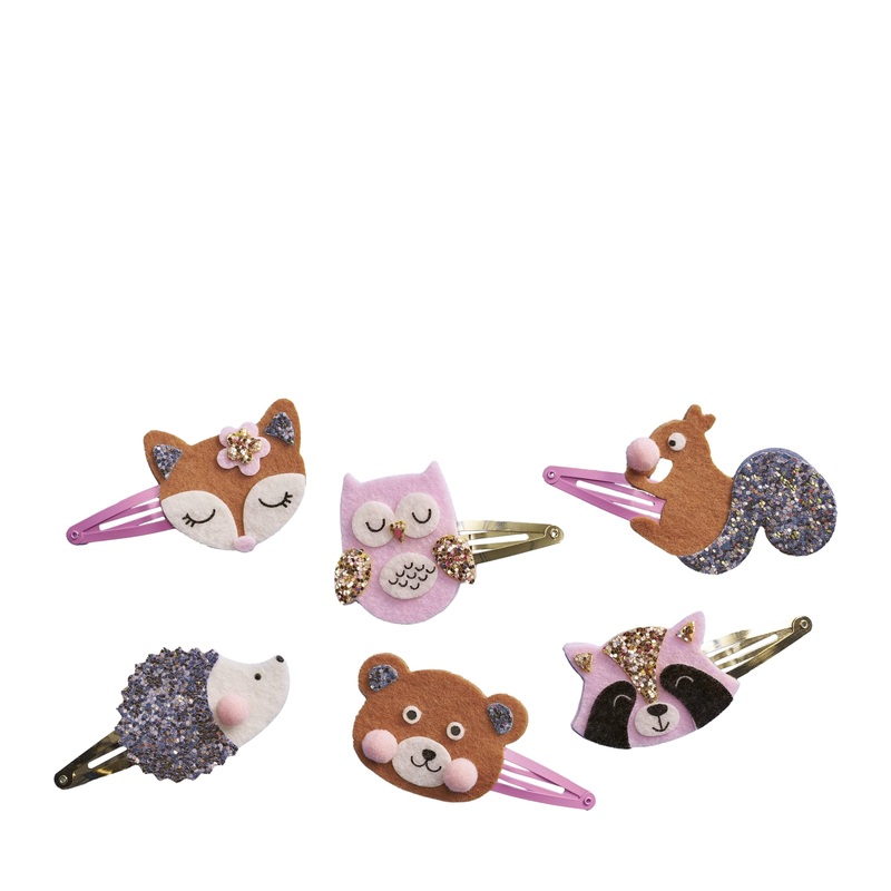 6 Glitter Hair Clips Craft Set – Pretty Forest