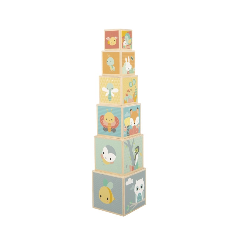 6 Wooden Block Stacking Pyramid