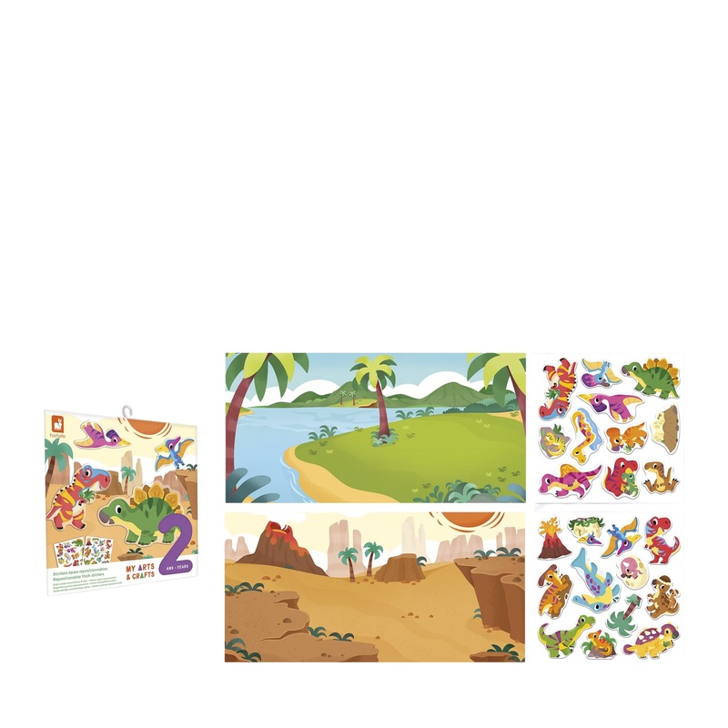 Repositionable Thick Stickers and Scenes – Dinosaurs