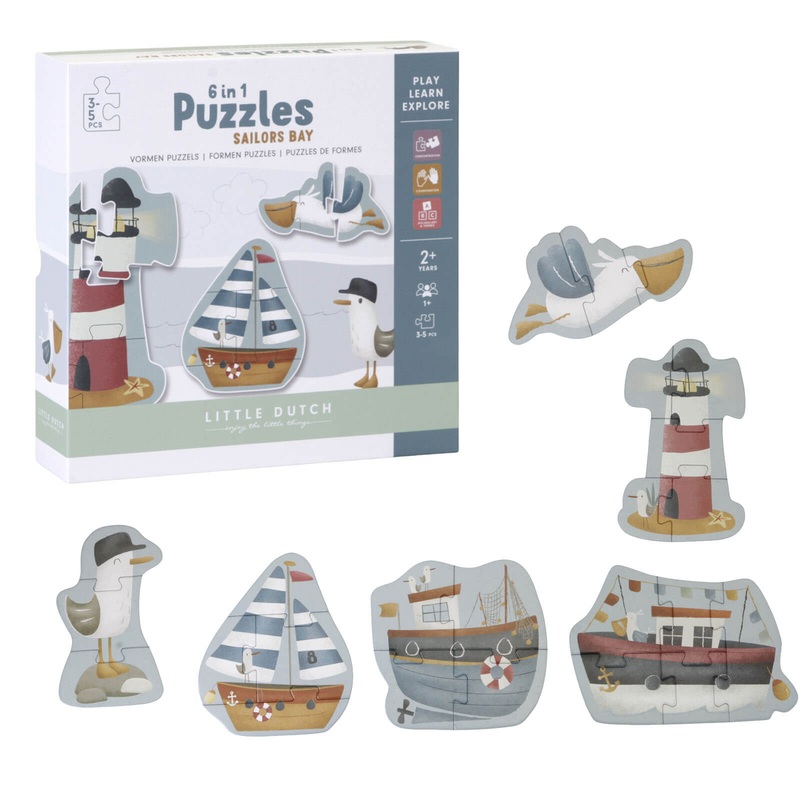 6 in 1 Puzzles Game Sailors Bay