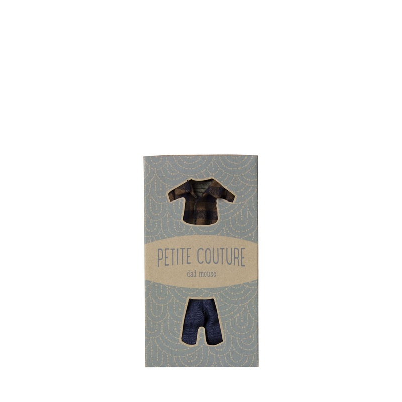 Brown Checked Shirt and Pants – Dad Mouse