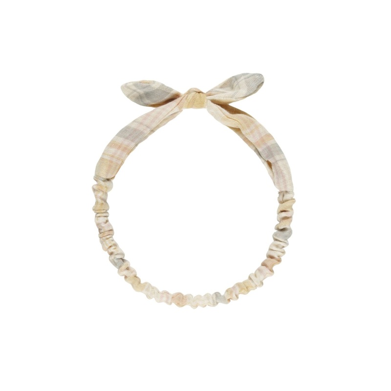 Baby Bow Headband – Pastel Plaid by Rylee + Cru