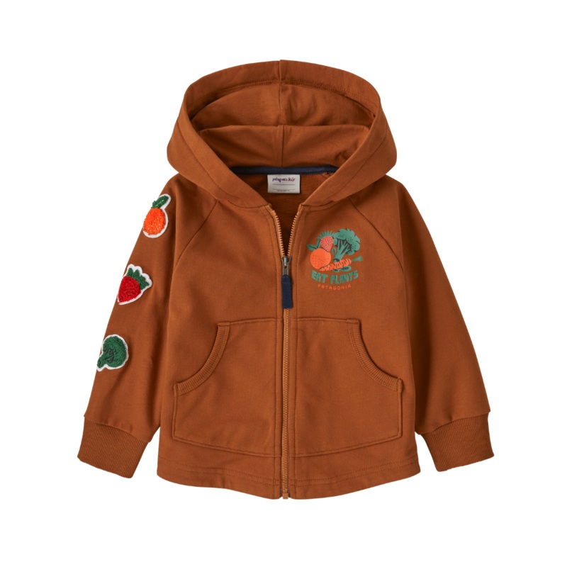 Baby Full-Zip Hoody Sweatshirt – Farm Snacks: Robin Brown by Patagonia