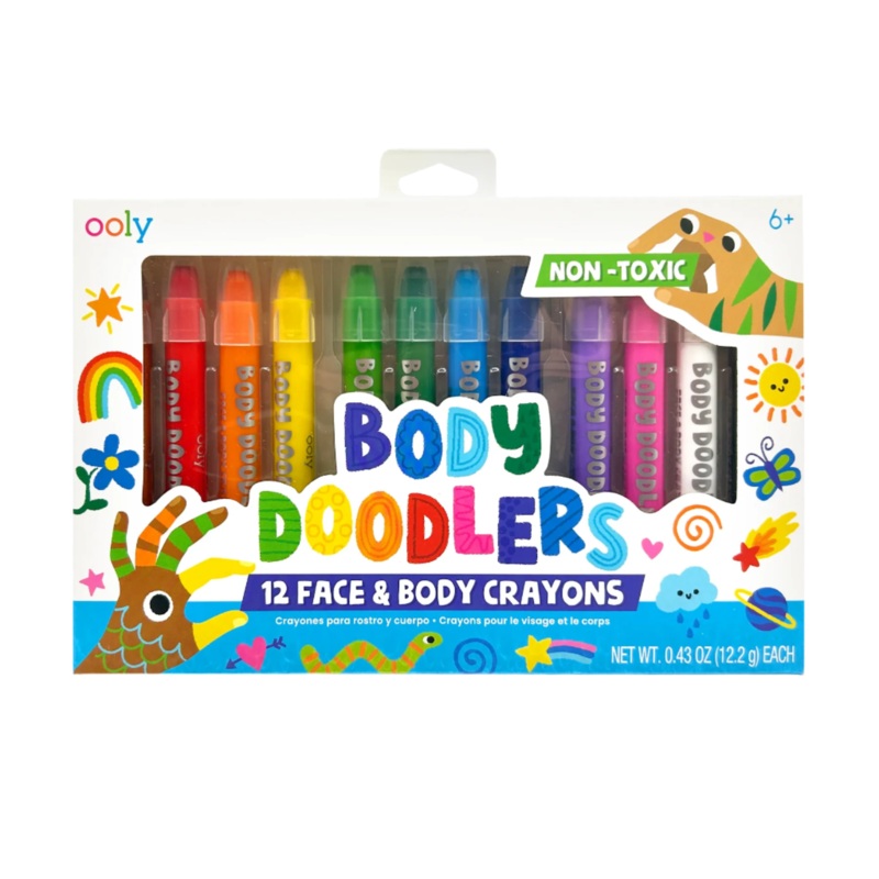 Body Doodlers – Face & Body Crayons – Set of 12 by OOLY