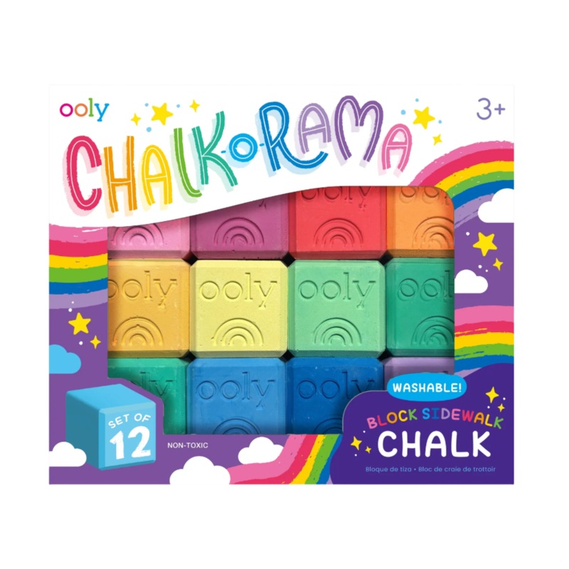 Chalk-O-Rama Block Sidewalk Chalk – Set of 12 by OOLY